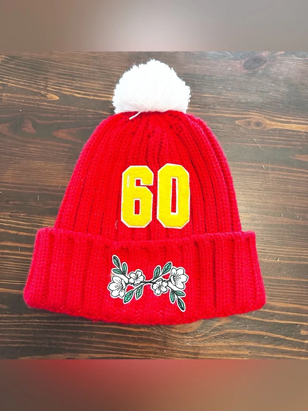 Anthropologie The Wild Collective Sporty Floral Beanie jcpa 